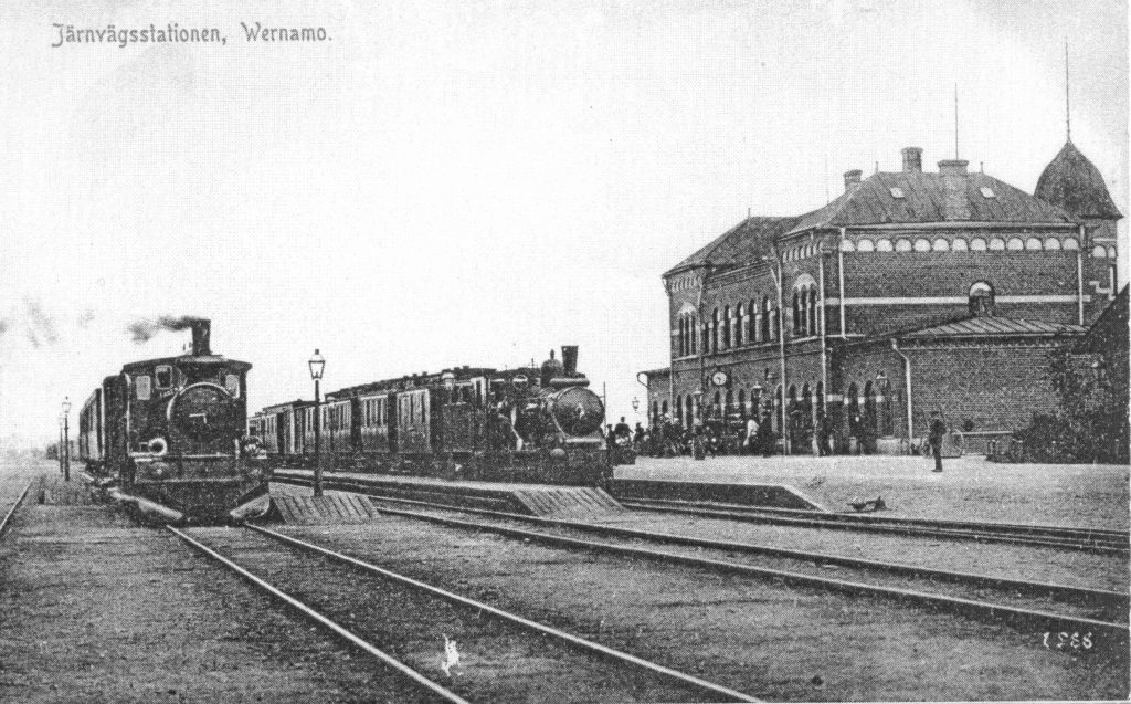 1318. Järnvägsstationen, år ca 1905