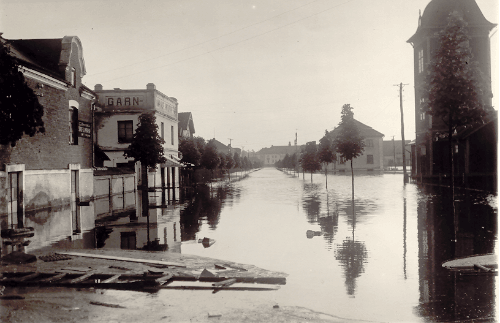283. Lasarettsgatan, Vetlandaaffären t v, Översvämning 1951 K-E Andersson